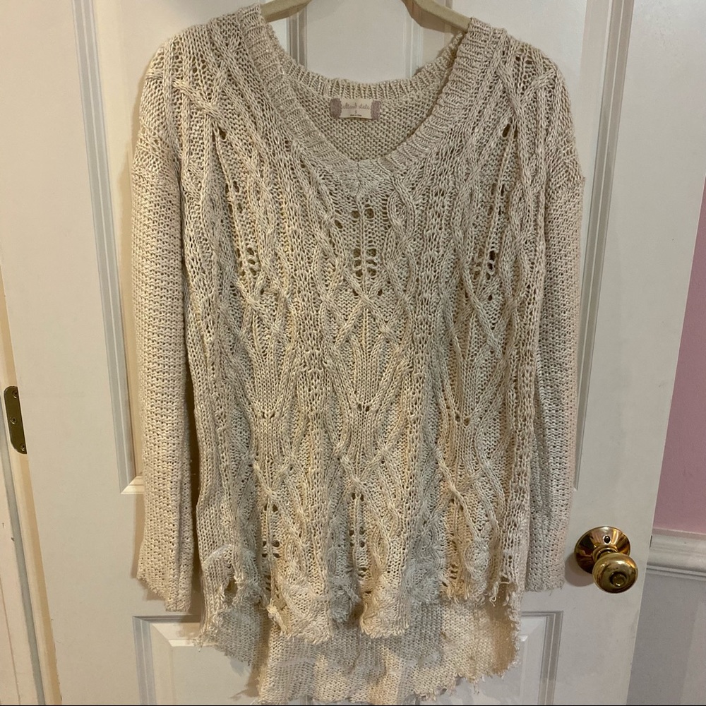 Altar’d State Cream Knit Sweater